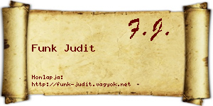 Funk Judit névjegykártya